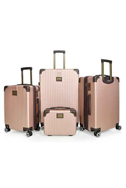 MORANO Classic Murano 4-piece suitcase set with spinner wheels and security l...