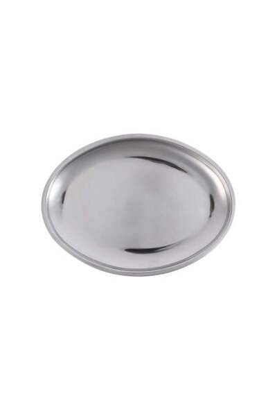 POOJA Oval Stainless Steel Plate | 33cm