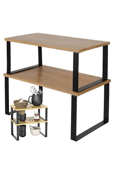 Ruhhy Σετ 2 ραφιών κουζίνας από μπαμπού για μπαχαρικά