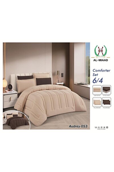 ALMIAAD Plain hotel-style summer bedspread for two people, 6 pieces (two diff...