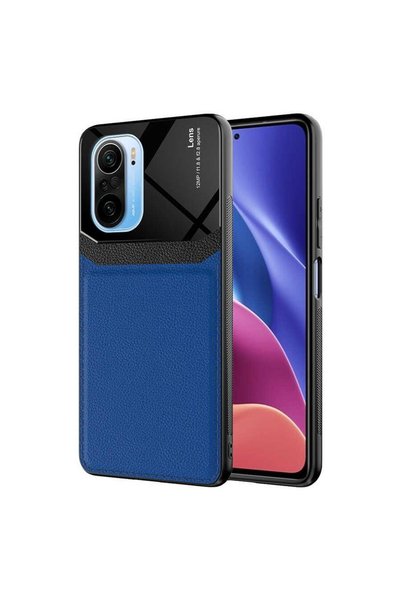 Ceponya Redmi K40 Case Leather-Look Design Hard Back Cover