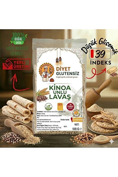 Diyet Glutensiz Glutensiz Kinoalı Lavaş 5 adet