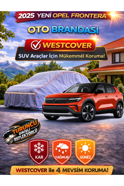 WestCover غطاء سيارة أوبل فرونتيرا الجديد المتوافق (خياطة برتقالية-Ref)، غطاء...