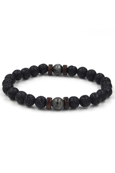 EFAYN.RO Bratara din pietre din roca vulcanica, semipretioase, creata manual,...