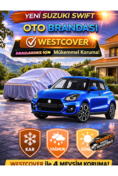 WestCover غطاء سيارة سوزوكي سويفت الجديد المتوافق (خياطة برتقالية اللون) من م...