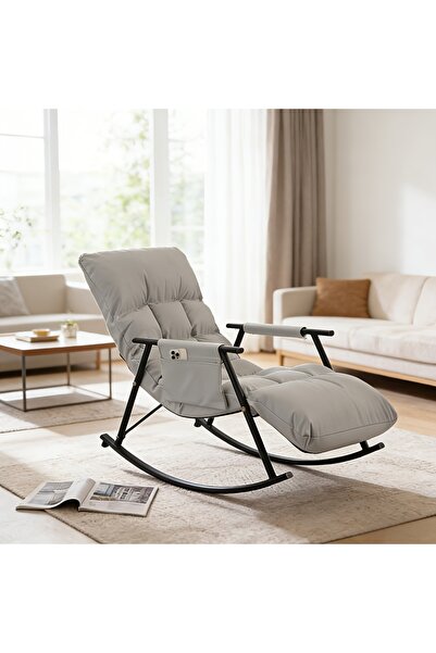FLYPRO Adjustable Upholstered Rocking Chair Lounge Chair Reclining Chair for ...