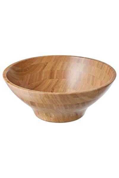 IKEA Grönsaker Duru-Shop Bamboo Serving Bowl, Bamboo, 28 cm and Serving Spoon