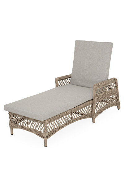 Maison Mex Garden/terrace sun lounger COSETTE L.220 l.68 H.32 natural/grey