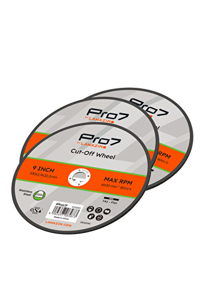 Lawazim قرص قطع المعادن Pro7 ثلاثي القطع - 9 بوصة (230 × 1.9 × 22.2 مم) لجلاخ...