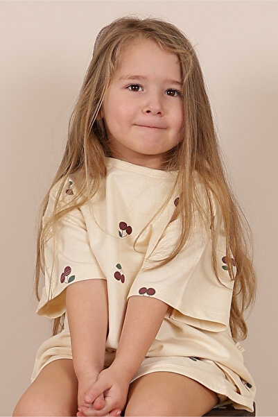 Oh La La Koala For Little Ones Kiraz Desenli Çocuk Oversize T-shirt