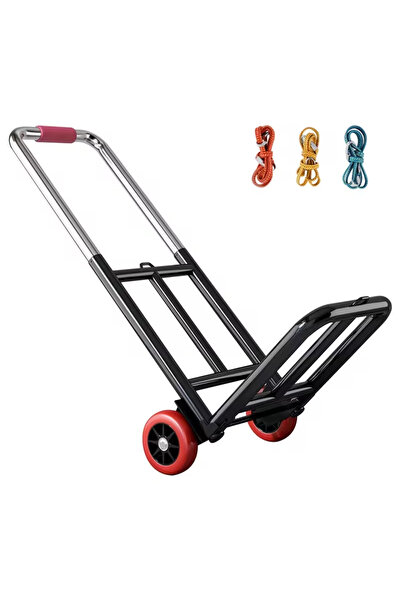 Sumkyle Folding Hand Truck, Portable Dolly Cart, Collapsible Luggage Cart wit...