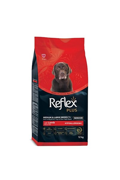 Reflex Hrană uscată pentru câini Plus Senior cu miel și orez, antialergic, 12 kg