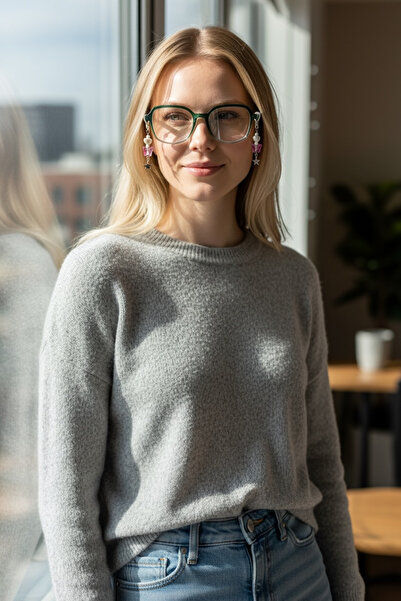 WhimsyWhite Star and Beaded Glasses Charm - Eyeglass Edge Jewelry - 2 Pieces ...