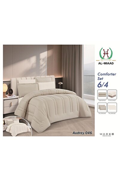 ALMIAAD Plain hotel-style summer bedspread for two people, 6 pieces (two diff...