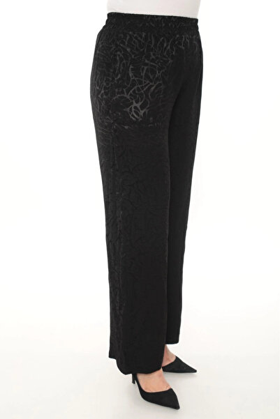 Lady Majestic Women's Jacquard Comfortable Cut Pants with Elastic Waist – Sty...