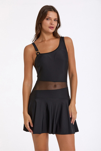 Argento 0571-3001 Women's Tulle Detailed Dress Swimsuit