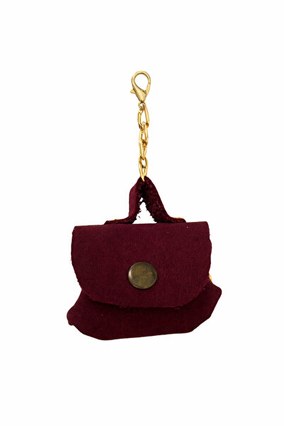 U&Gi Moda Bordo Mini Bag Charm Keychain – Suede Stylish Design