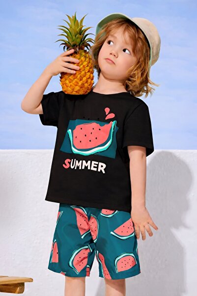 BENROMA تي شيرت صيفي للأطفال كبير الحجم للجنسين 1GH5