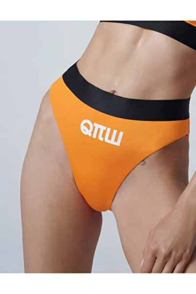 ESOTIQ Bikini Bottom Briefs High Waist High Leg with Wide Band Logo Beach Sum...