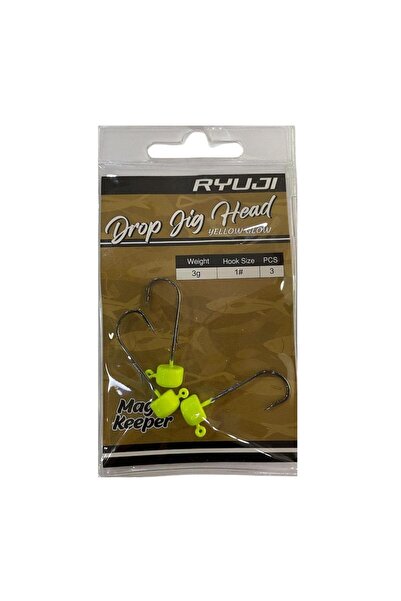 Drop Jig Head Zoka 3gr No:1 3 Adet Yellow