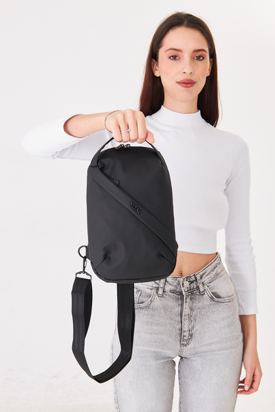 Superbag Su Geçirmez Deri Çapraz Askılı Bel ve Omuz Çantası Unisex Günlük Kul...