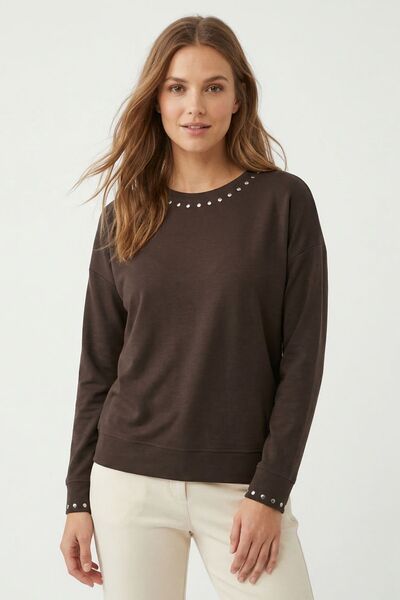 Rays Acı Kahve Μπλούζα με ισπανικό μανίκι και λαιμόκοψη 8211