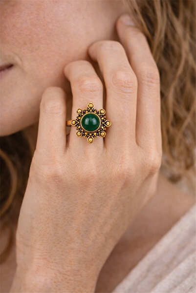 Brandsmiths خاتم من الحجر الطبيعي والنحاس