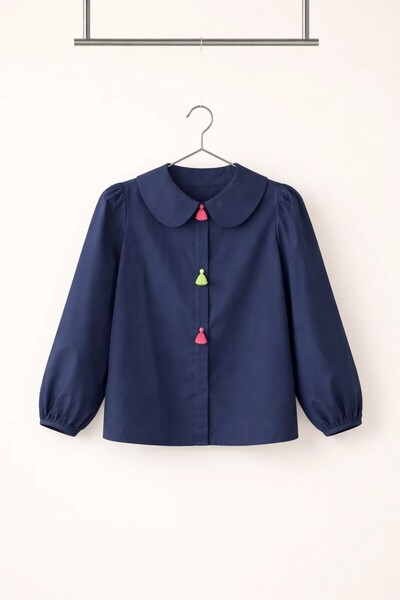 Angel&Co. Girls Clothing Μπλούζα για κορίτσια σε σκούρο μπλε με λεπτομέρεια φ...