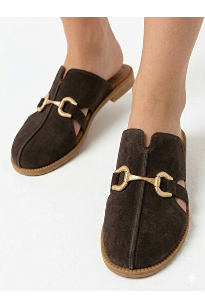 Deripabuc Genuine Leather Female Leather Slipper Dp81-0823