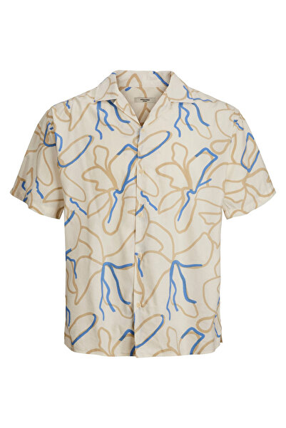 Jack & Jones Erkek Desenli Kısa Kollu Gömlek - Blatropic