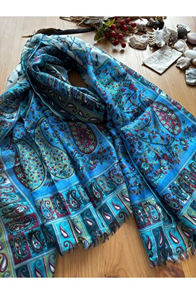 Chinko HİNT İPEĞİ ŞAL DESENLİ İNCECİK İNSANIN İÇİNİ ISITAN SEVGİYLE SARAN ÇOK...