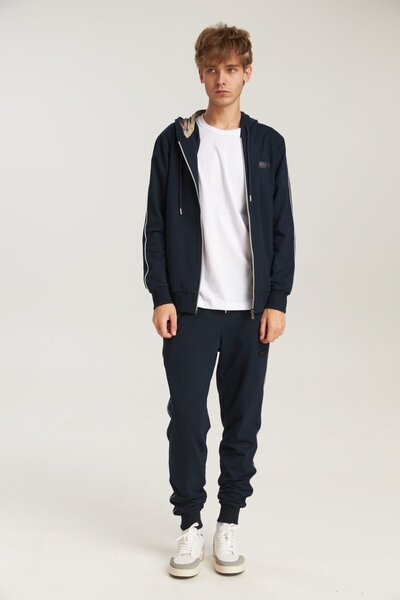 Bumbăcel Men's Cotton tracksuit with zipper and hood