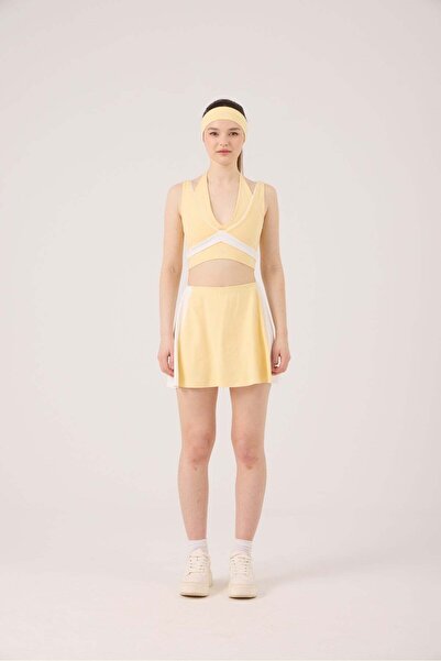 HOLLY LOLLY High Waist Stella Shorts Skirt Yellow