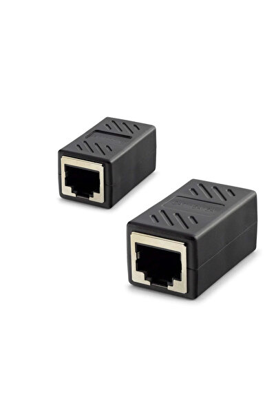 naque Rj45 Female to Female Extension Adapter - Black Hdx5066