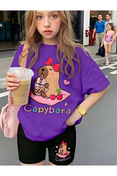 E-ROMA Capybara Printed Unisex Children's T-Shirt 2Gh6