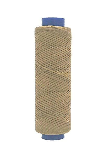 srtfootcare AKR Bej 009 Yassı Mumlu İp 1mmx100mt Mumlu Iplik Takı Deri Hobi S...
