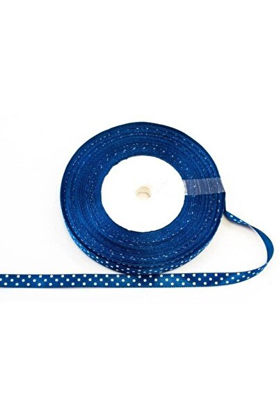 OEM Satin Ribbon With Polka Dots 1cm/45m Blue