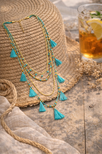 Brandsmiths قلادة عرقية - زرقاء