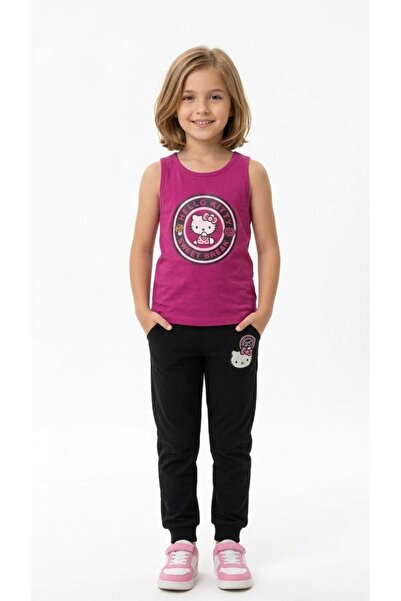 levanapajamas Hello Cat Fuchsia Pajamas