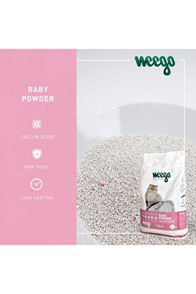Weego Nisip Fast Clumping PREMIUM pentru pisici , Baby powder - 5L