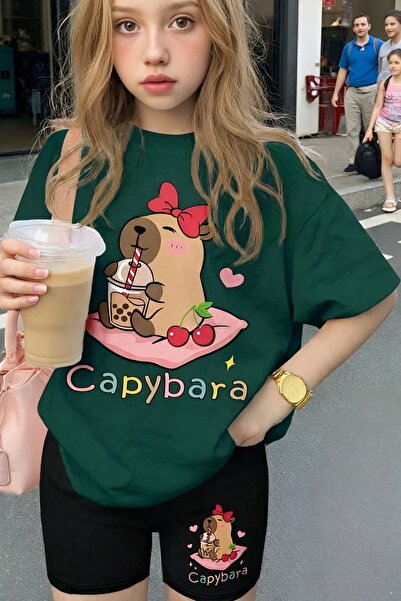 E-ROMA Capybara Printed Unisex Children's T-Shirt 2Gh6