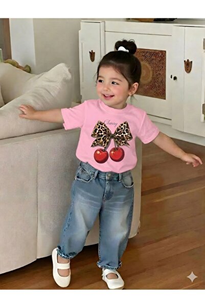 DM DOLCE MORE Chery Kurdela Cherry Printed Unisex Children's T-Shirt 2Gh4