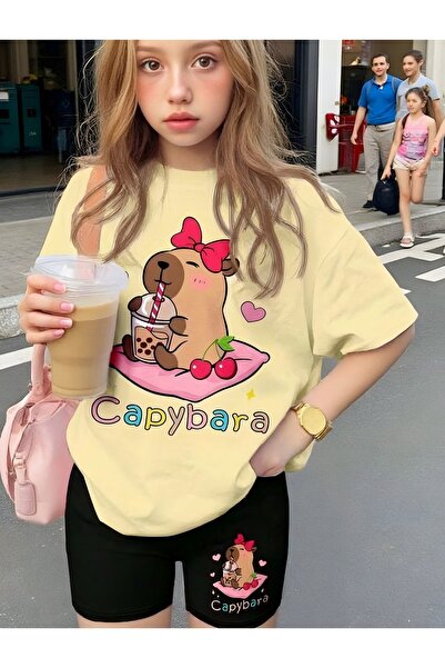 E-ROMA Capybara Printed Unisex Children's T-Shirt 2Gh6