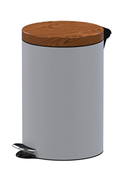 Studio Casa Studio Casa Pedal Bin, Metal, 12L, White/Wood