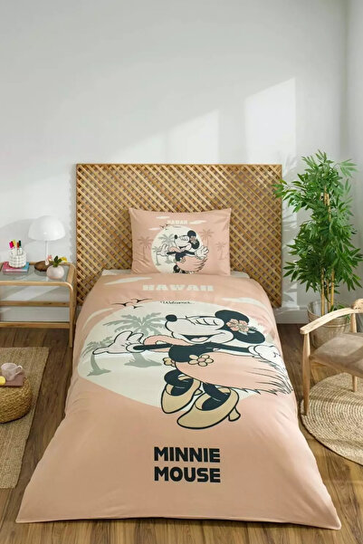 Özdilek Minnie Mouse Hawaii Single Disney Licensed Elasticated Children's Tig...