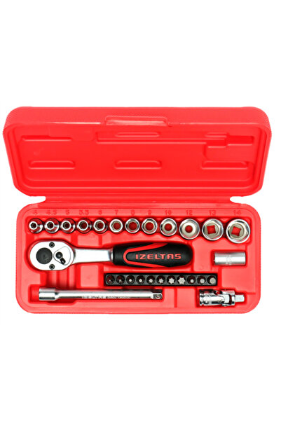 İzeltaş LOKMA ANAHTAR BİTS SET 27 PARÇA 1/4" ALTI KÖŞE