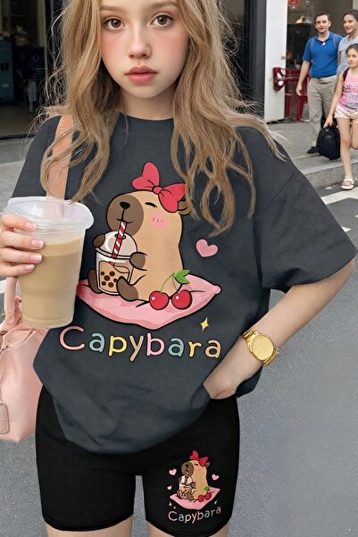 BENROMA Capybara Printed Unisex Children's T-Shirt 2Gh6