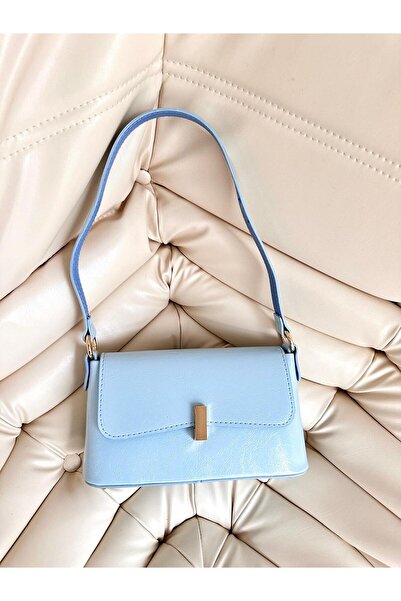 minebag Covered Baguette Lara Women's Hand and Shoulder Bag Bag Blue