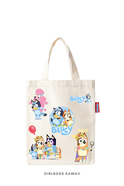 Girlboss Kawaii Bluey Mini Tote Bag/Tablet/Book/Mini Cloth Shopping Bag Bag P...