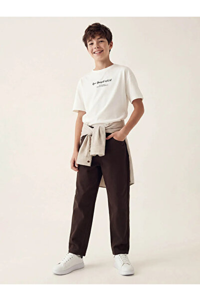 LC Waikiki Lcw Kids Beige Regular Fit Boys Gabardine Trousers